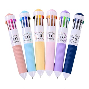 蓝果60色圆珠笔绘画专用彩色中性笔按压可叠色多色手账笔多功能十色合一高颜值学生标记学习做笔记摸鱼手帐笔