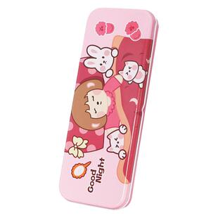 小学生铁皮文具盒双层文具盒可爱卡通男生女生铅笔盒带乘法口诀表韩版文具奖品儿童节日礼物幼儿园铅笔盒铁