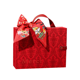 礼盒空盒礼物盒包装盒伴手礼盒手提红色大号礼品盒结婚高级感盒子