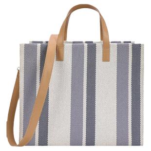 高颜值上班通勤A4笔记本电脑包大容量硬挺编制帆布教师上课手提包