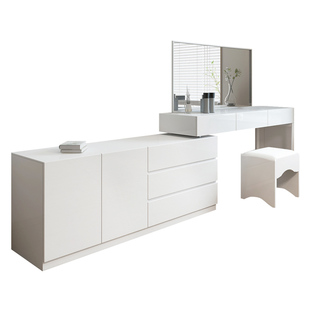 网红梳妆台卧室小户型现代简约迷你多功能烤漆经济型化妆桌电视柜