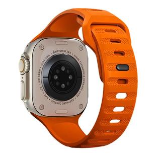 适用AppleWatch Ultra3氟橡胶新款S11苹果手表S10表带iwatch男女高级感S9运动防水春夏8橙色SE腕带49/46/45mm