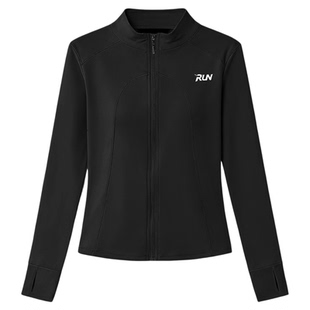 加绒瑜伽服外套女2025新款秋冬季修身长袖立领加厚加绒瑜伽服上衣