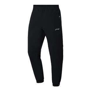 李宁运动裤 冬款男子跑步系列速干梭织加绒收口长裤AYKR531