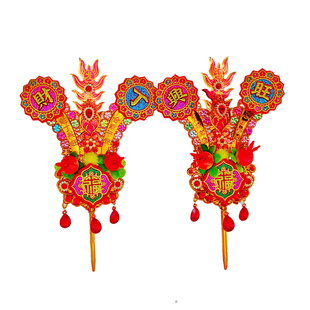 2026新款红凤尾金花传统潮汕塑料神花插香炉家用红凤尾拜司命天公