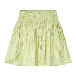 【SALE】【deepmoss】优雅女士时尚休闲水泽荡褶拼接飘片高腰裙裤