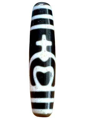 台湾工艺天珠马蹄纹风化纹