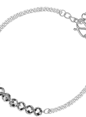 纯银碎琼手链复古银珠子手串