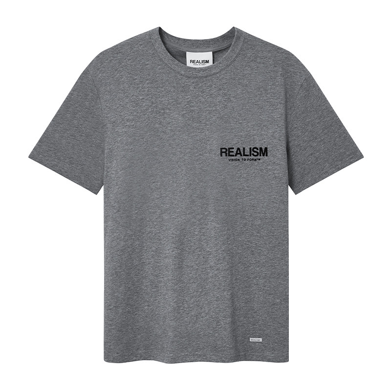 Realism短袖纯棉重磅T恤logo印花