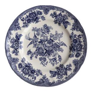 外贸复古青花百灵鸟釉下彩精美陶瓷中西餐餐具深汤盘家用菜盘平盘