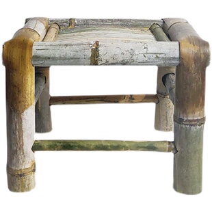 竹编小方凳子跳舞竹凳竹台茶桌工厂传统无靠背竹椅泡茶凳老式舞具