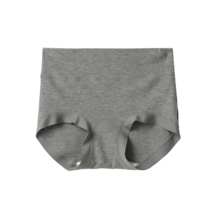 女士内裤中高腰桑蚕丝双层底裆 包臀弹力三角内裤纯色保暖 秋冬款