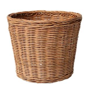 小垃圾筒办公室课桌面迷你垃圾桶无盖放床头田园藤编收纳杂物篓子