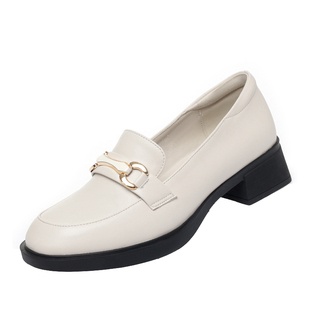 意尔康2026春季新款女单鞋正品真皮女鞋休闲时尚妈妈鞋中跟牛皮鞋