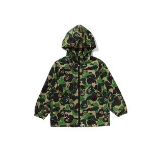 BAPE童装24年秋冬迷彩卡通小猴BABY MILO满印连帽夹克外套340009N