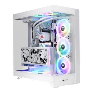 TT机箱CTE E550 TG海景房电脑主机台式水冷机箱显卡竖装支持背插
