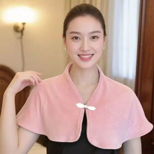 空调屋护脖子披肩德绒护肩膀护颈椎保暖男女士坎肩睡觉月子肩周防
