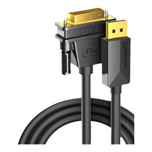 达而稳 DP转DVI转接头母显示器转接线Displayport显卡DPDVI连接线