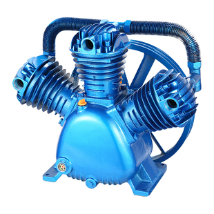 气泵配件大全皮带式空压机泵头双缸三缸空气压缩机工业级高压机头