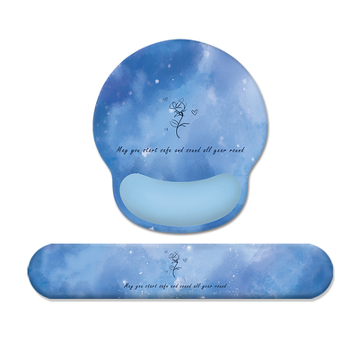 创意水彩护手腕鼠标垫简约笔记本电脑桌垫简约办公键盘护腕垫手托