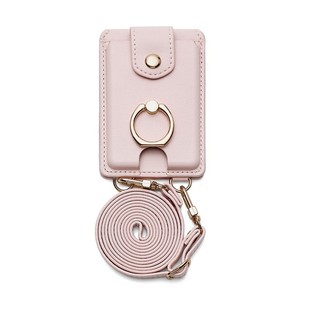 多功能手机支架卡包手机壳背贴式钱包卡套创意手机背带绳肩带挂绳