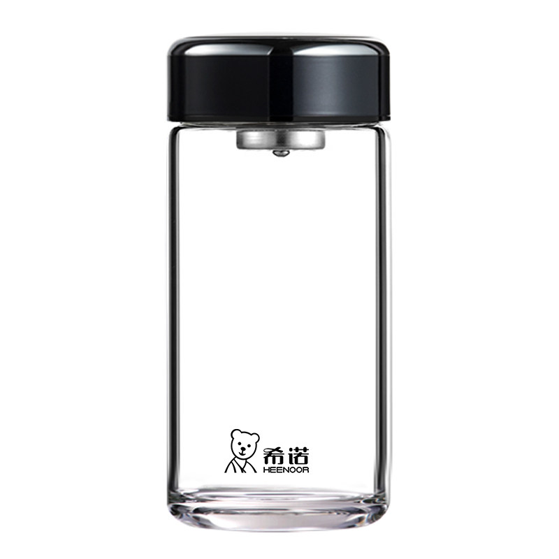 希诺加厚单层玻璃杯便携车载水杯