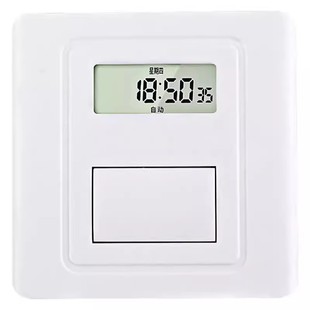 希崖86型面板定时器时控开关220v全自动墙壁时间控制广告灯微电脑