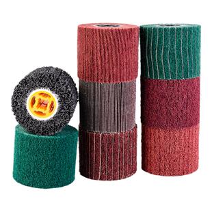 拉丝轮不锈钢抛光金属铜铝拉丝气动拉丝机百洁布打磨镜面厂家直销