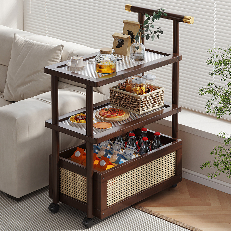 沙发边几客厅2025新款可移动茶几小推车侧边柜餐边桌茶水架小桌子