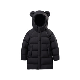 EBAER儿童羽绒服中长款加厚2025冬季新款男童女童90绒子羽绒外套