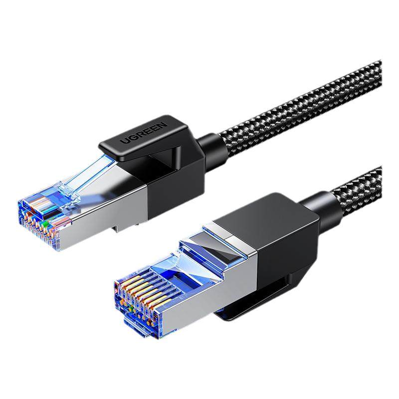 绿联八类万兆千cat6+七类7超六8宽带10m电脑编织高速电竞网络网线