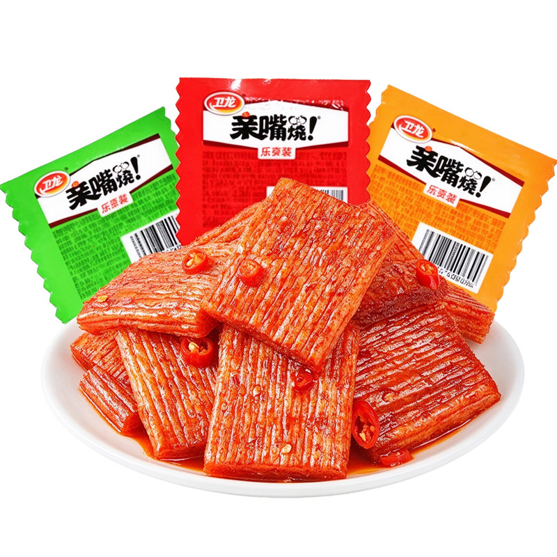 卫龙亲嘴烧豆腐干辣条味袋装休闲零食小包装正品