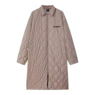 VETEMENTS秋冬棉服时尚潮流百搭长款男女同款过膝棉大衣63512301