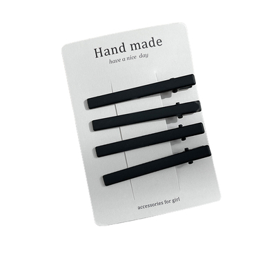 时尚简约黑色波浪水滴一字夹