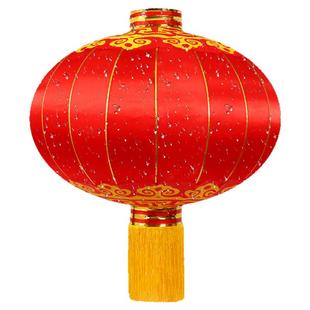 新年大红灯笼定制绸布铁口户外防水广告定做印字logo元旦植绒灯笼