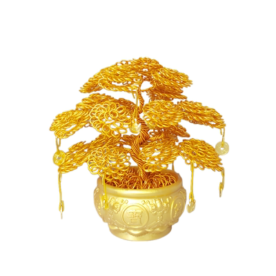 车载发财树汽车内饰中控台摆件