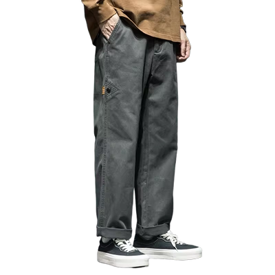 美式复古休闲裤男宽松大码工装裤