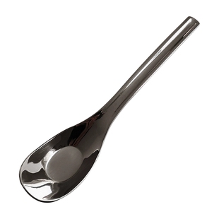 304不锈钢勺子家用汤匙儿童调羹铁羹加深老式喝汤勺个人专用勺子