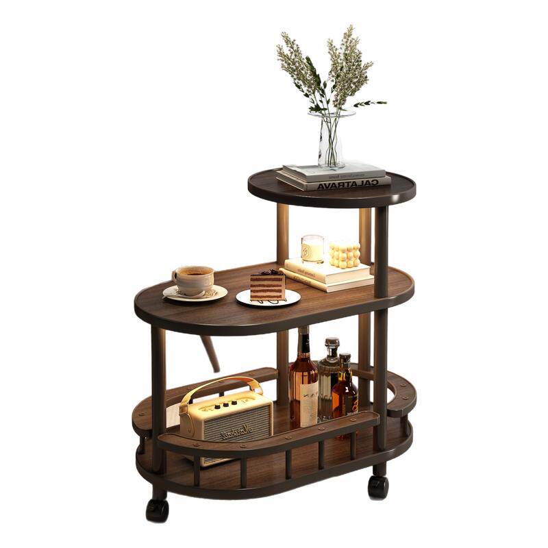 移动边几茶几沙发边带轮茶桌置物架客厅家用简易角几小推车小桌子