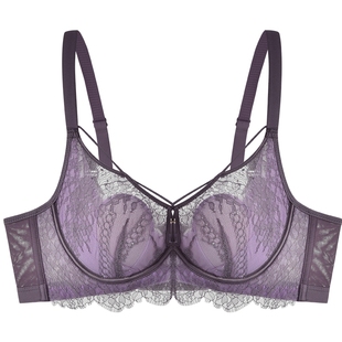 商场同款MYBODY新款内衣大胸显小法式浪漫睫毛蕾丝性感文胸防下垂