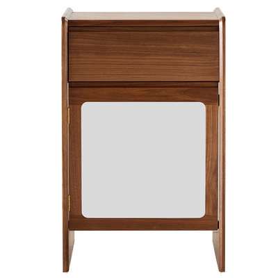 欣雅图黑胡桃木扫地机器人收纳柜