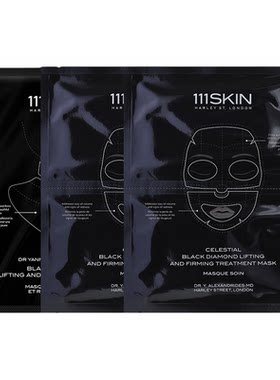 【黑钻面颈尝鲜套组】111SKIN黑钻面膜2片+颈膜1片抗皱保湿
