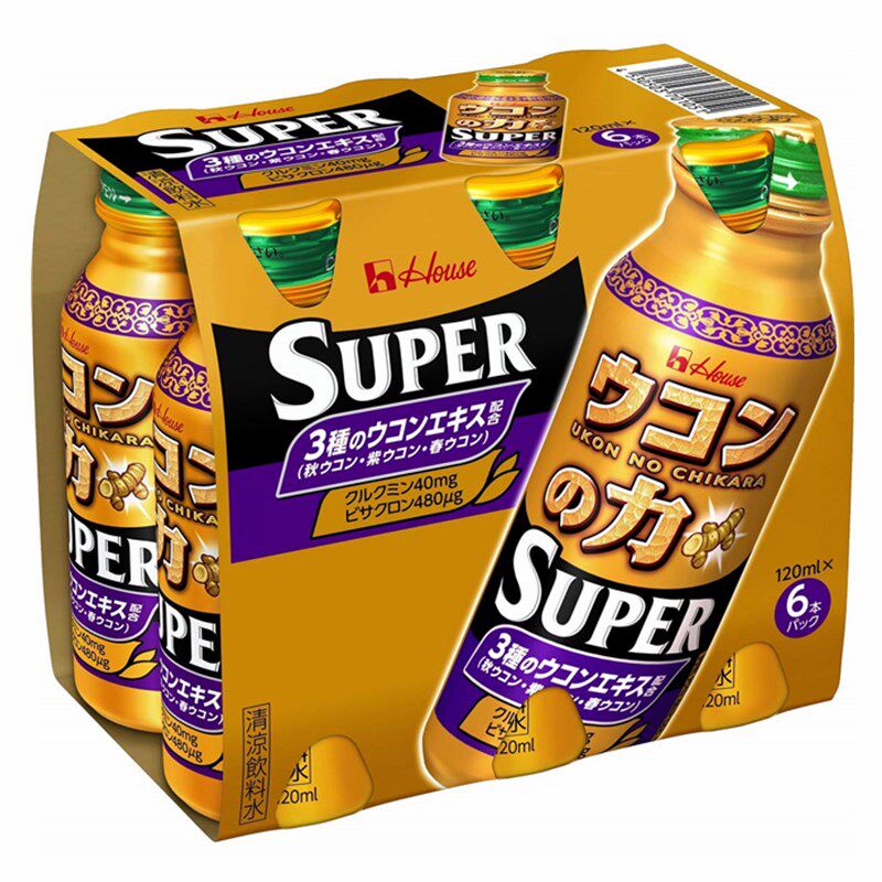 日本代购好侍House姜黄之力升级 醉酒宿醉饮料120ml6瓶