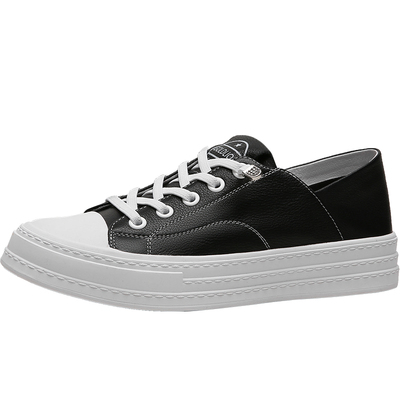 金利来真皮小白鞋舒适平底休闲