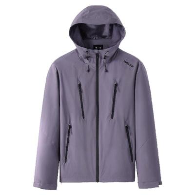 骆驼拒水夹克运动外套户外徒步登山防水防风加绒保暖软壳蓝色风衣