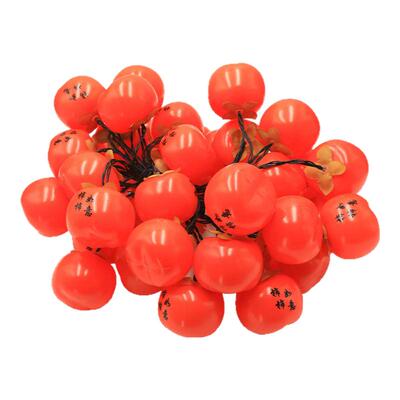 led过年彩灯太阳能柿子灯串