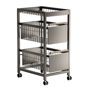 厨房小推车置物架多层收纳架厨房菜篮子置物架推车卧室零食收纳