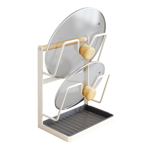 佳帮手立式锅盖架厨房台面锅铲架大锅盖收纳沥水神器砧菜板放置器