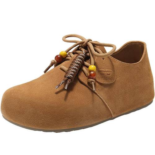 周雨彤同款百丽厚底松果吐司2代勃肯棉鞋冬加绒雪地靴毛毛单鞋E1J