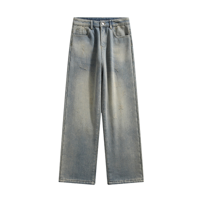 羊羔绒加绒加厚牛仔裤男秋冬直筒